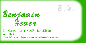 benjamin hever business card