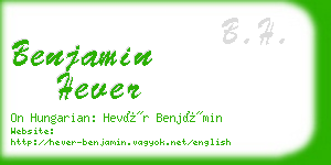 benjamin hever business card